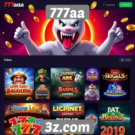 Opções de jogos disponíveis em 777aa